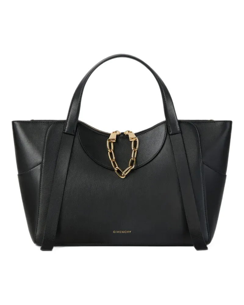 Givenchy Mittelgroße The Snatch Tasche aus gekörntem Leder - Schwarz Schwarz