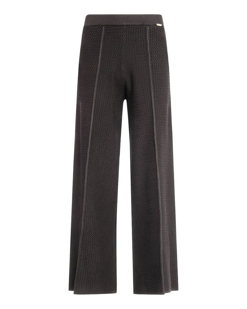 Fracomina chevron-knit palazzo trousers - Braun Braun