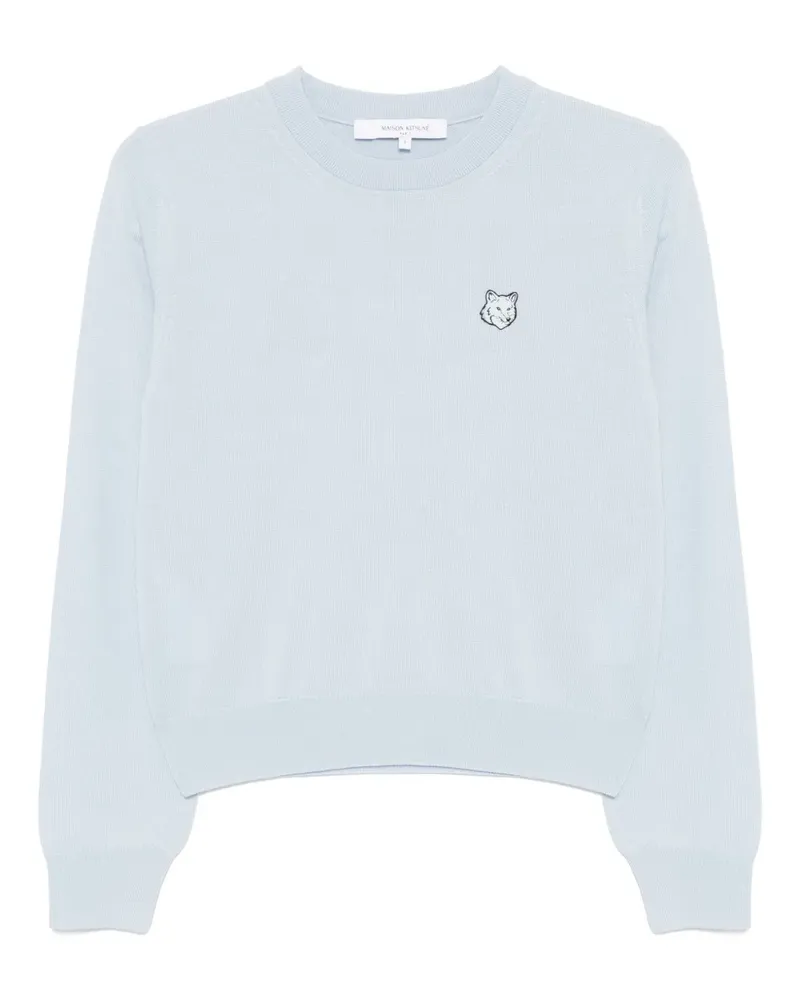 Kitsuné Pullover mit Bold Fox Head-Patch - Blau Blau