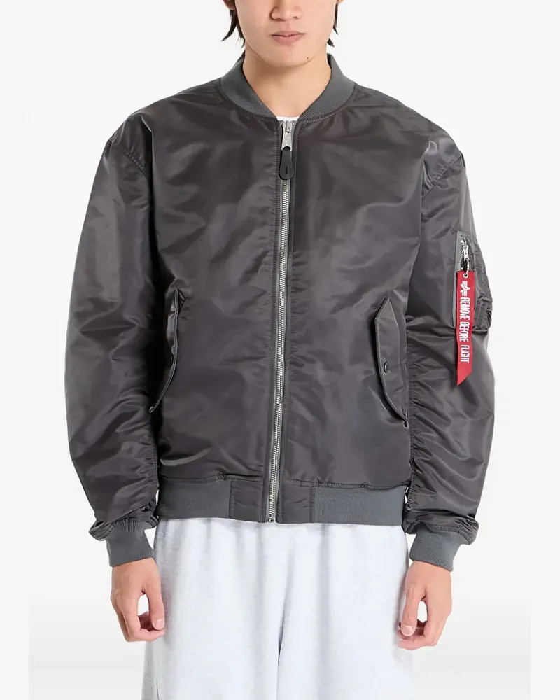 Alpha Industries zip-fastening bomber jacket - Grau Grau