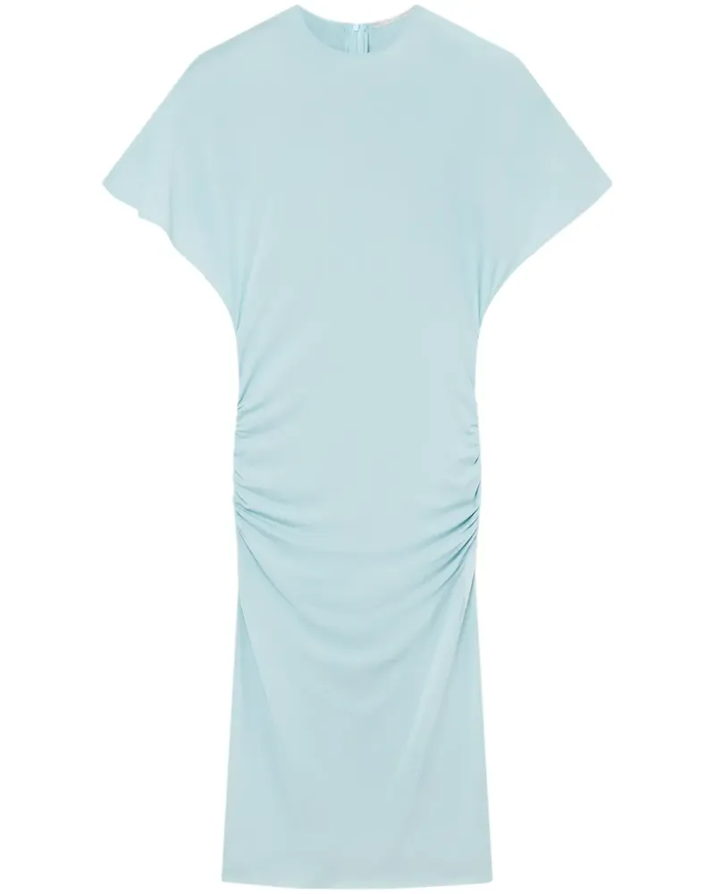 Stella McCartney Kurzärmeliges Midikleid mit Schulterpolstern - Blau Blau