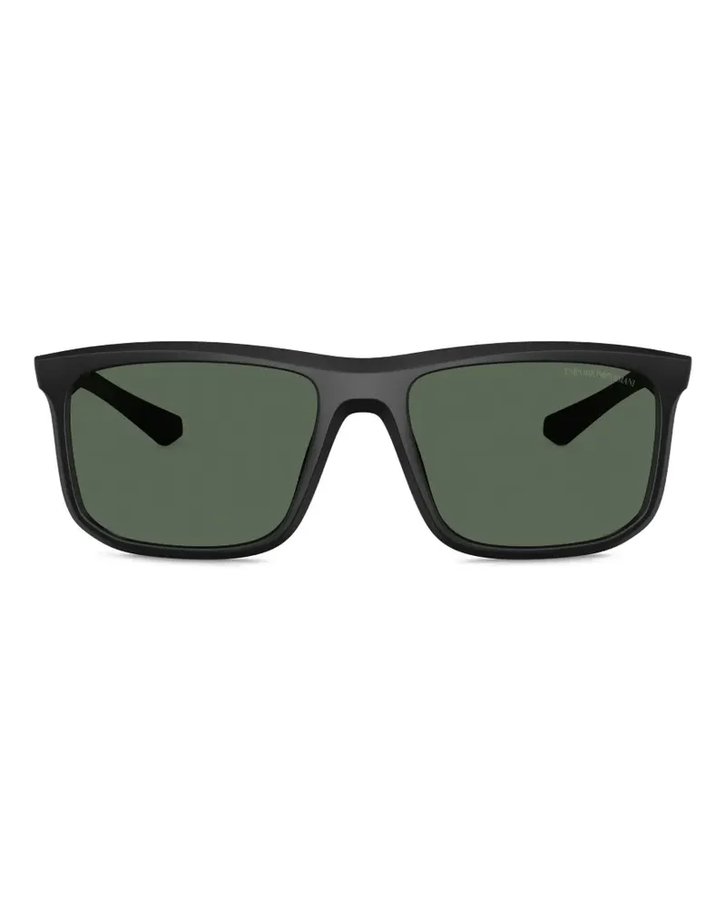 Emporio Armani rectangle-frame sunglasses - Schwarz Schwarz