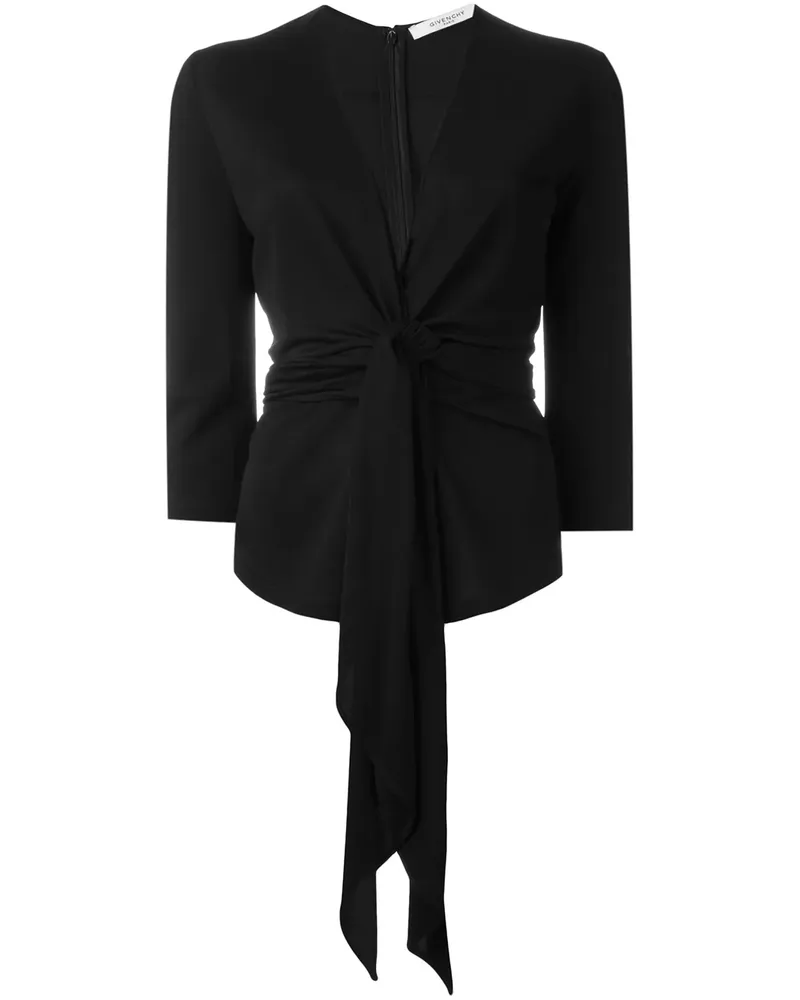 Givenchy Bluse mit Knotenverschluss - Schwarz Schwarz