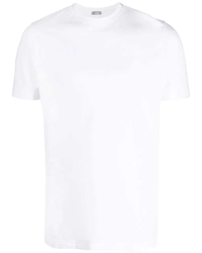 Zanone Klassisches T-Shirt Weiß