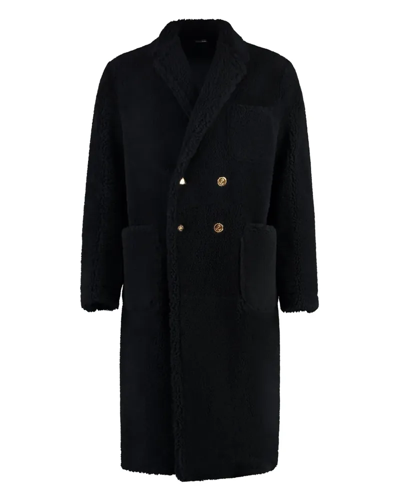 Thom Browne Mantel aus Shearling - Schwarz Schwarz