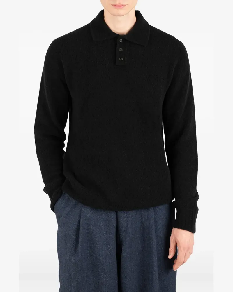 Société Anonyme Ethan Pullover mit Poloshirtkragen - Schwarz Schwarz
