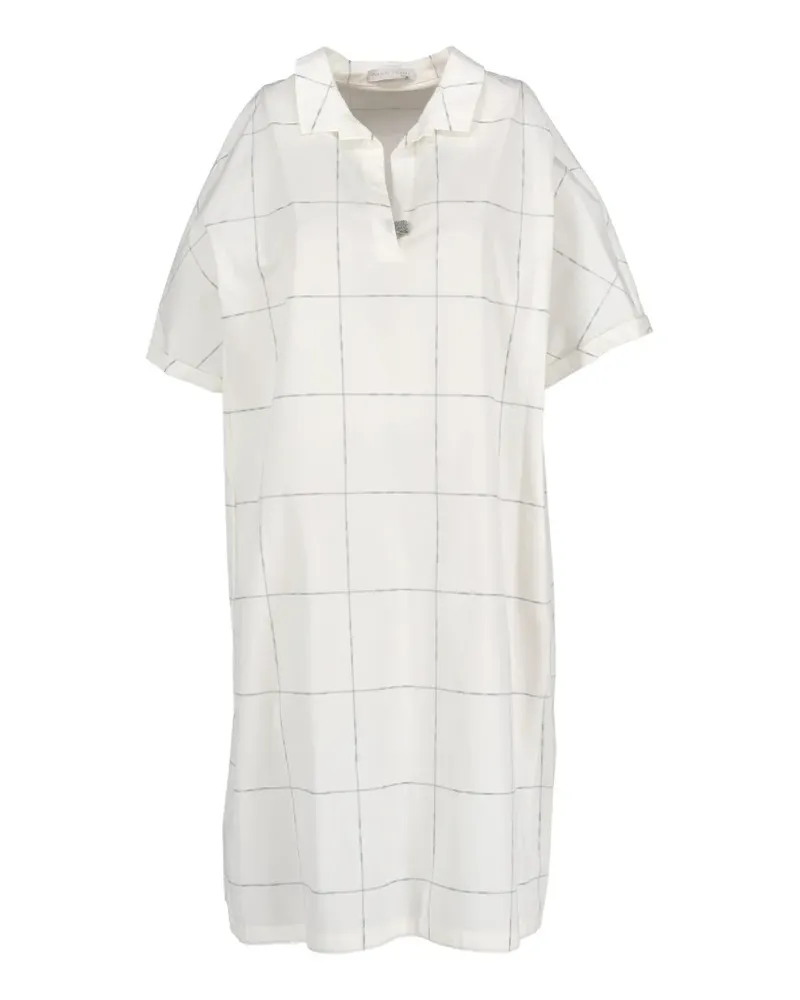 Fabiana Filippi plaid midi dress - Weiß Weiß