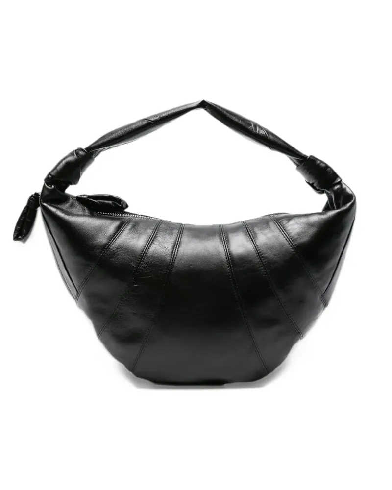 Christophe Lemaire Große Fortune Croissant Schultertasche - Schwarz Schwarz