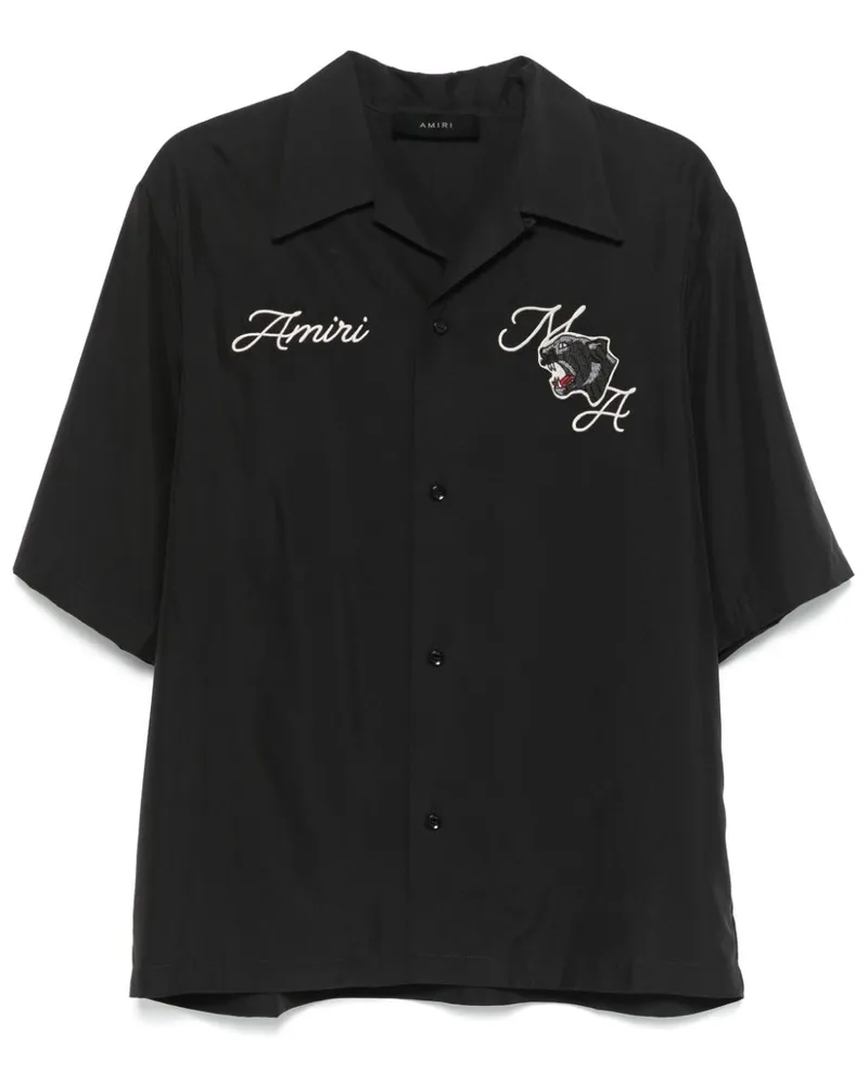 Amiri Phanter Hemd - Schwarz Schwarz