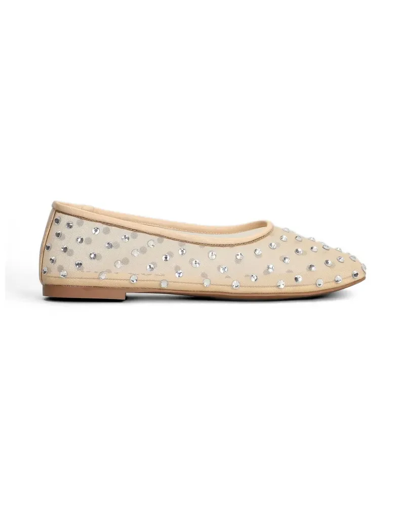 Bibi Lou crystal-embellished ballet flats - Nude Nude