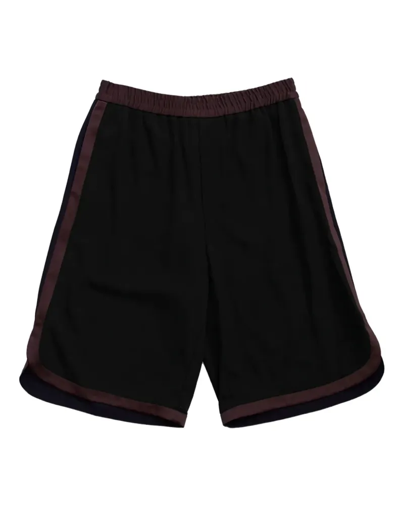 Wales Bonner Ossie Shorts mit elastischem Bund - Schwarz Schwarz