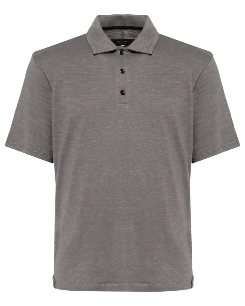 Rag & Bone Classic Flame Poloshirt - Grau Grau