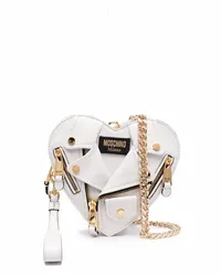 Moschino Heart Biker Tasche Weiß