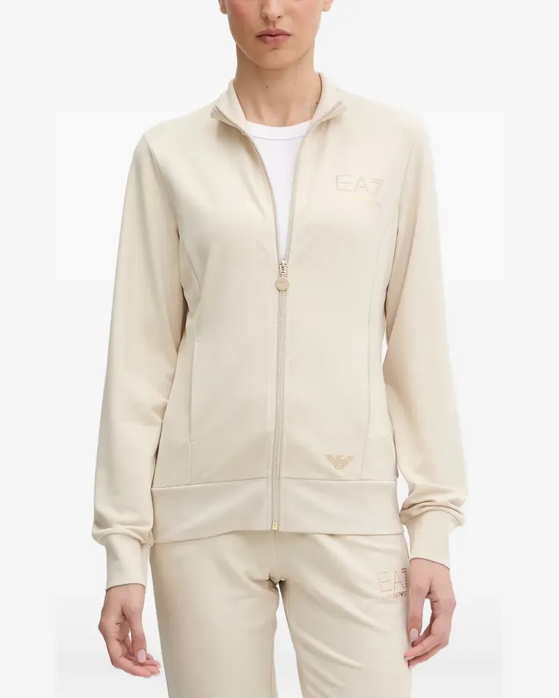 EA7 Sweatshirtjacke mit Logo - Nude Nude
