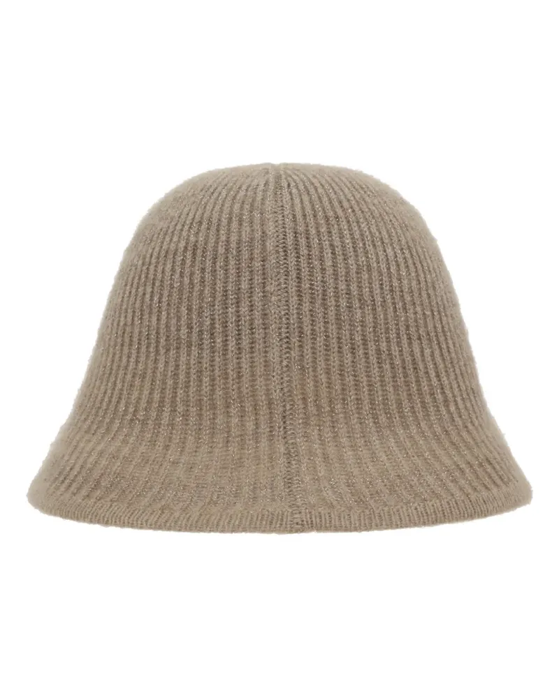 Brunello Cucinelli cashmere ribbed beanie - Nude Nude