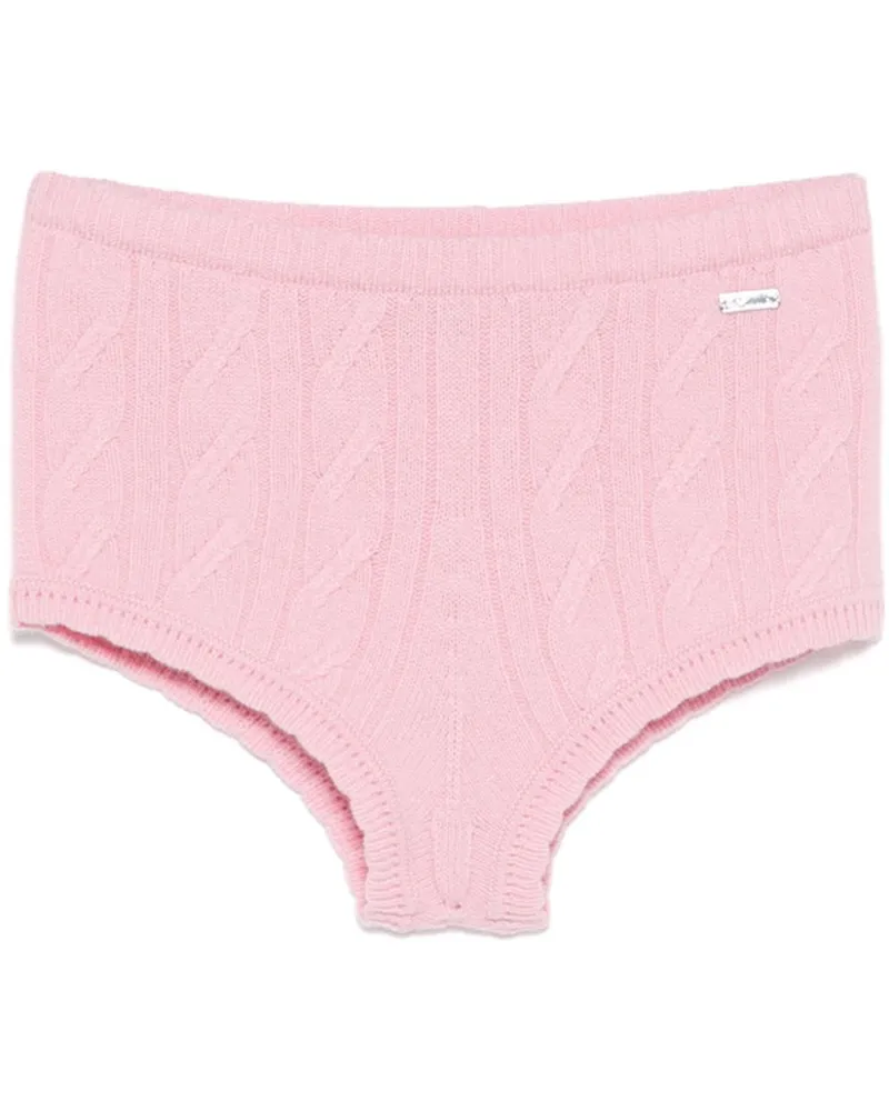 Blumarine Shorts mit Zopfmuster - Rosa Rosa
