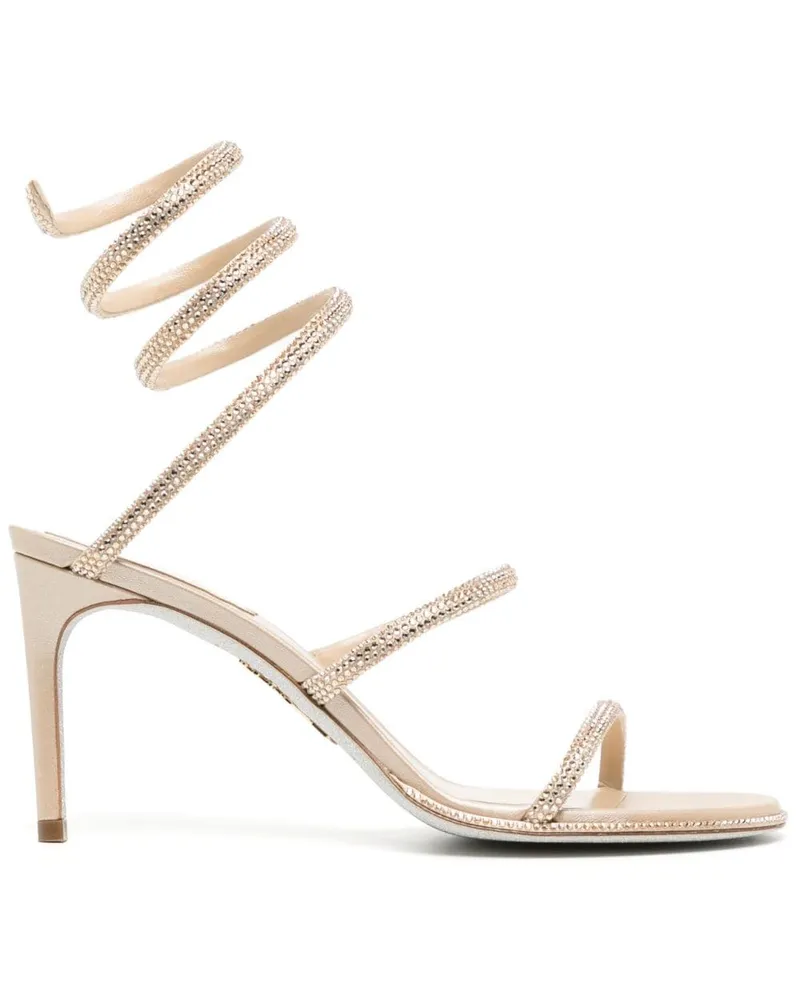 René Caovilla Cleo Sandalen mit Strass - Gold Gold