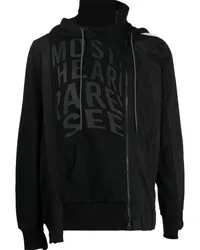 Mostly Heard Rarely Seen Asymmetrischer Track Hoodie Schwarz