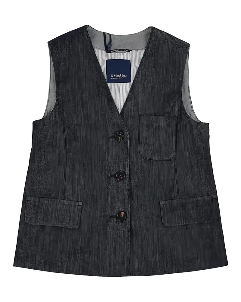 Max Mara button-fastening denim gilet - Blau Blau