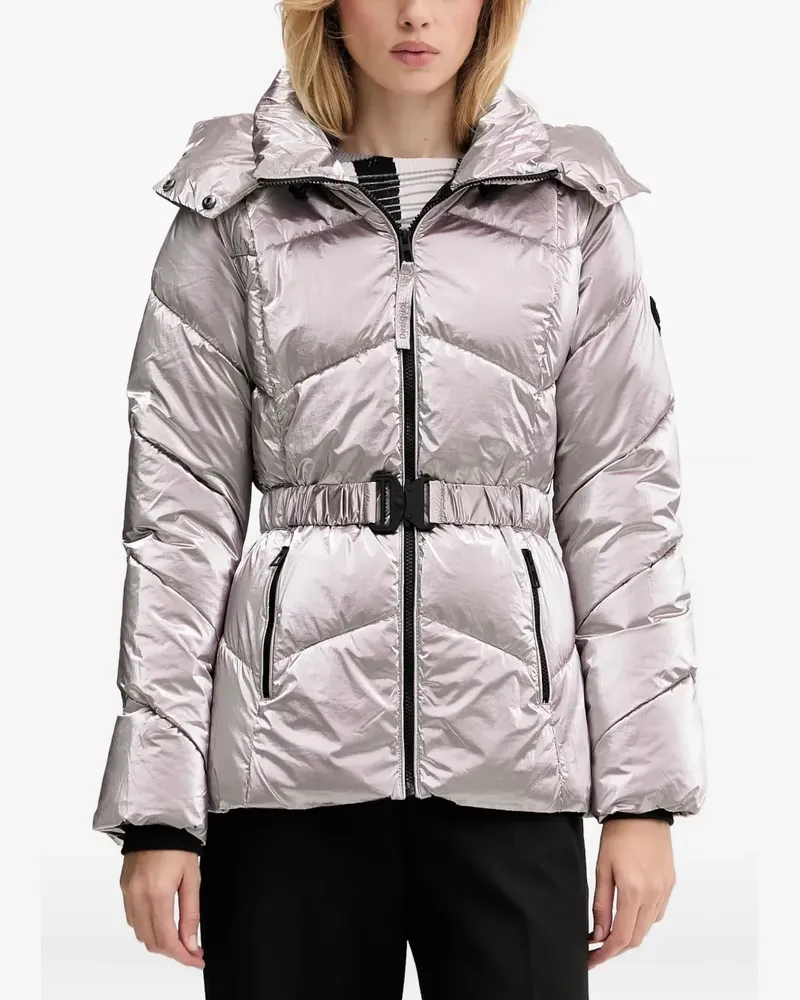 Desigual metallic-effect padded jacket - Grau Grau