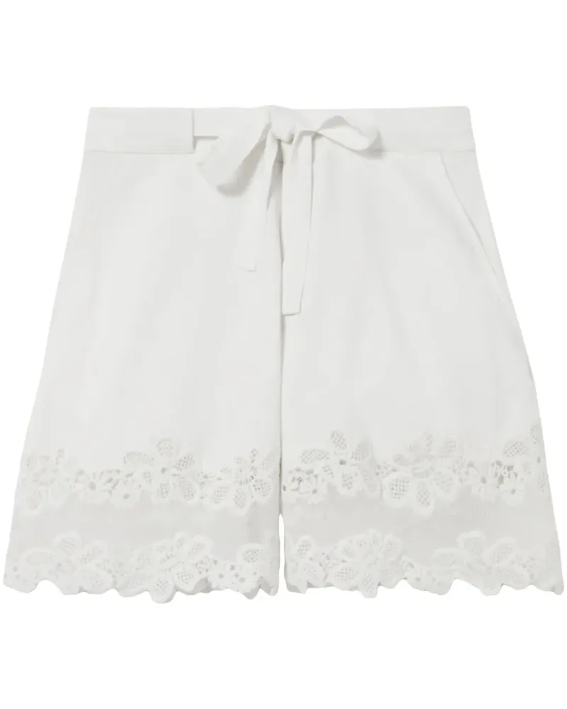 Claudie Pierlot Shorts mit Spitzenborten - Weiß Weiß