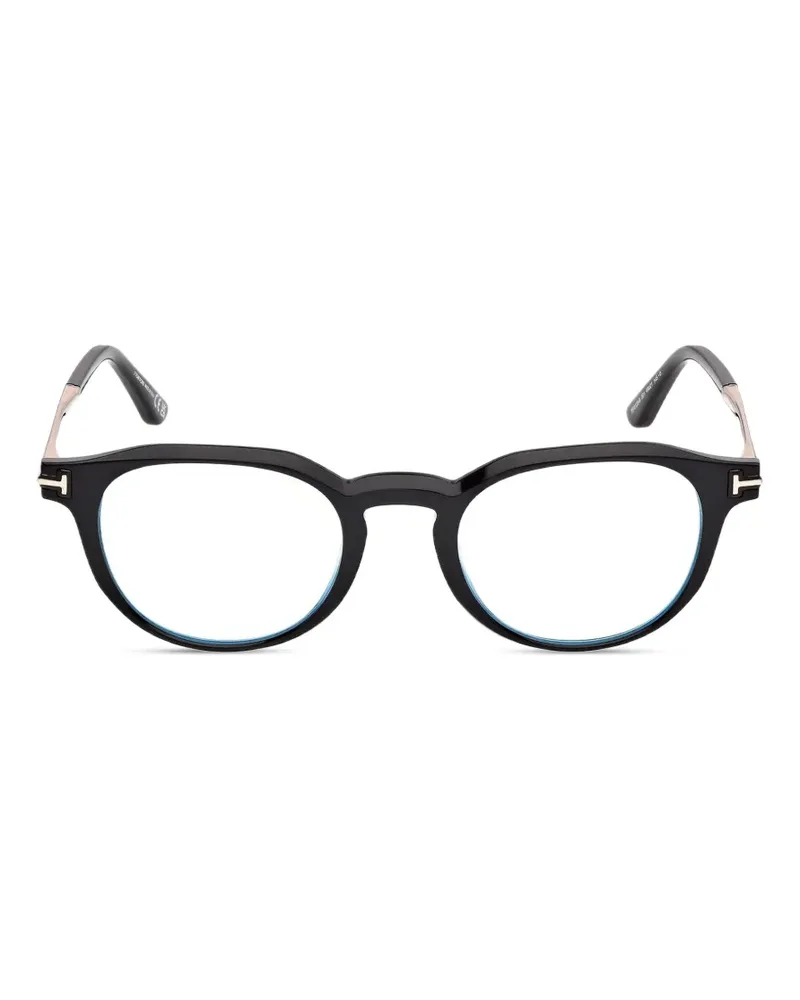 Tom Ford Brille mit rundem Gestell - Schwarz Schwarz