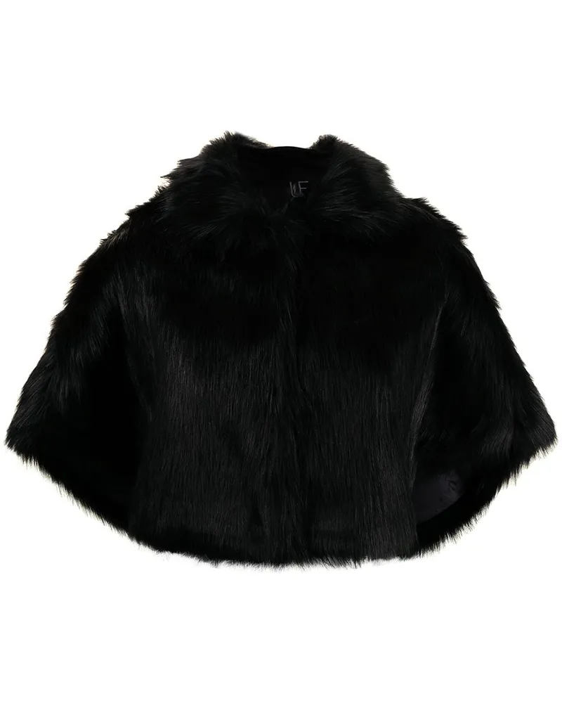 UNREAL FUR Cape mit Faux Fur Schwarz