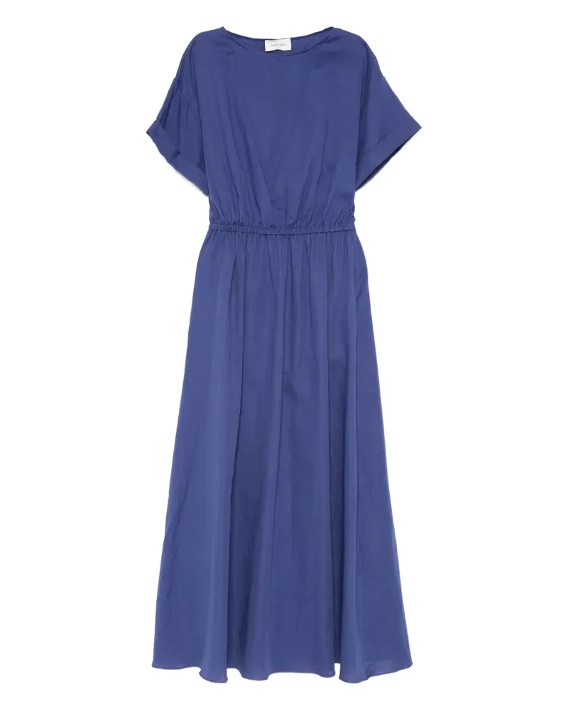 Matteau Midikleid mit kurzen Ärmeln - Blau Blau