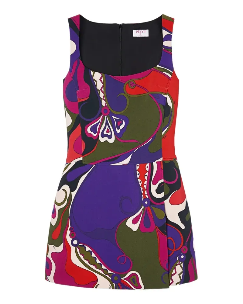 Emilio Pucci Minikleid mit Orchidee-Print - Violett Violett