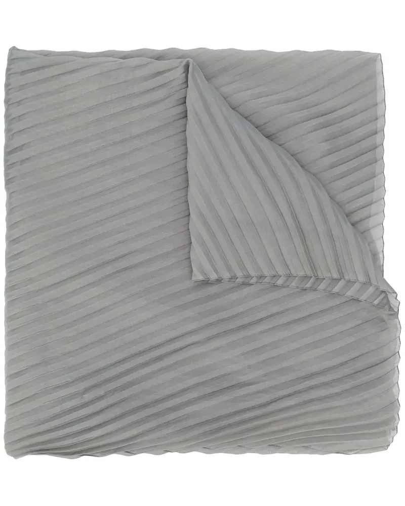 Emporio Armani Plissierter Oversized-Schal - Silber Silber