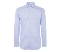 Button-down-Hemd aus Baumwolle - Blau