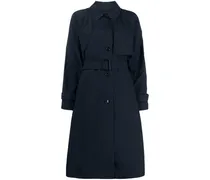 Trenchcoat mit Logo-Patch - Blau