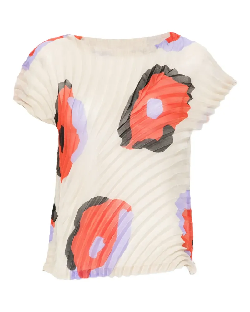 Issey Miyake Verve pleated blouse - Nude Nude