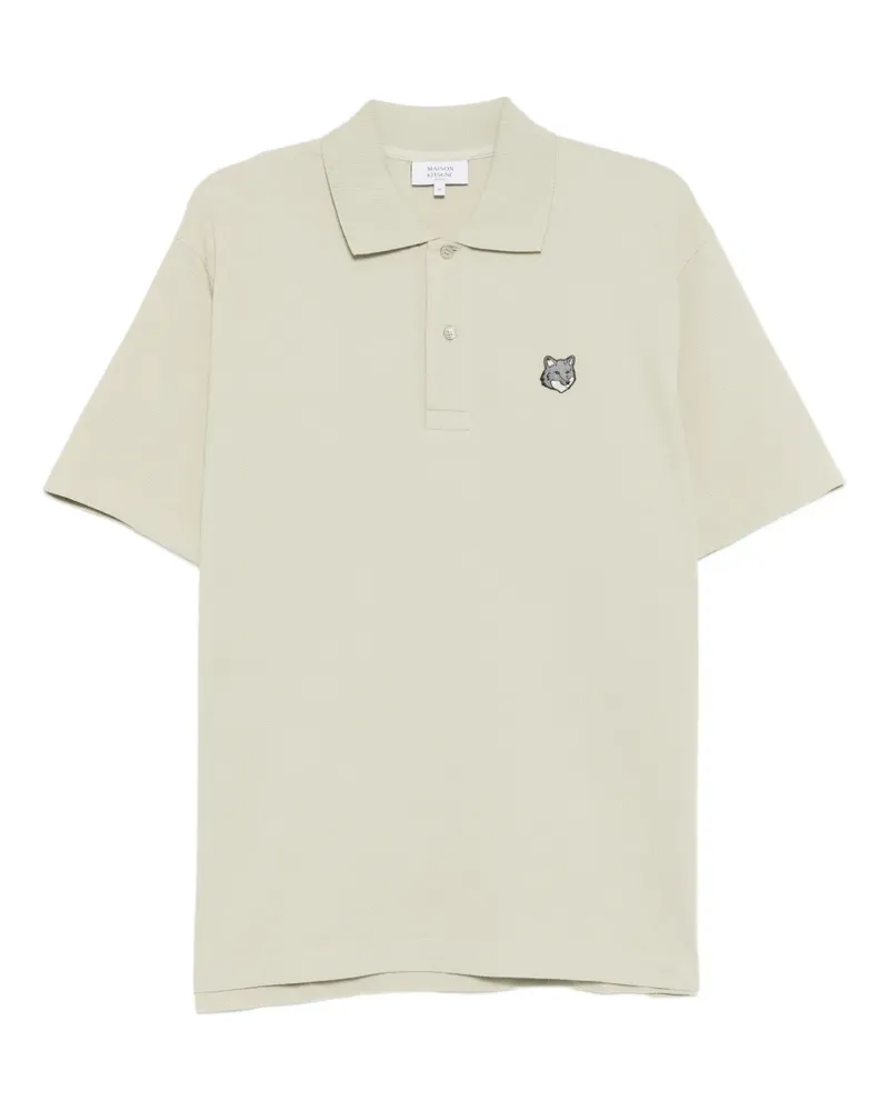 Kitsuné fox head logo polo shirt - Grün Grün