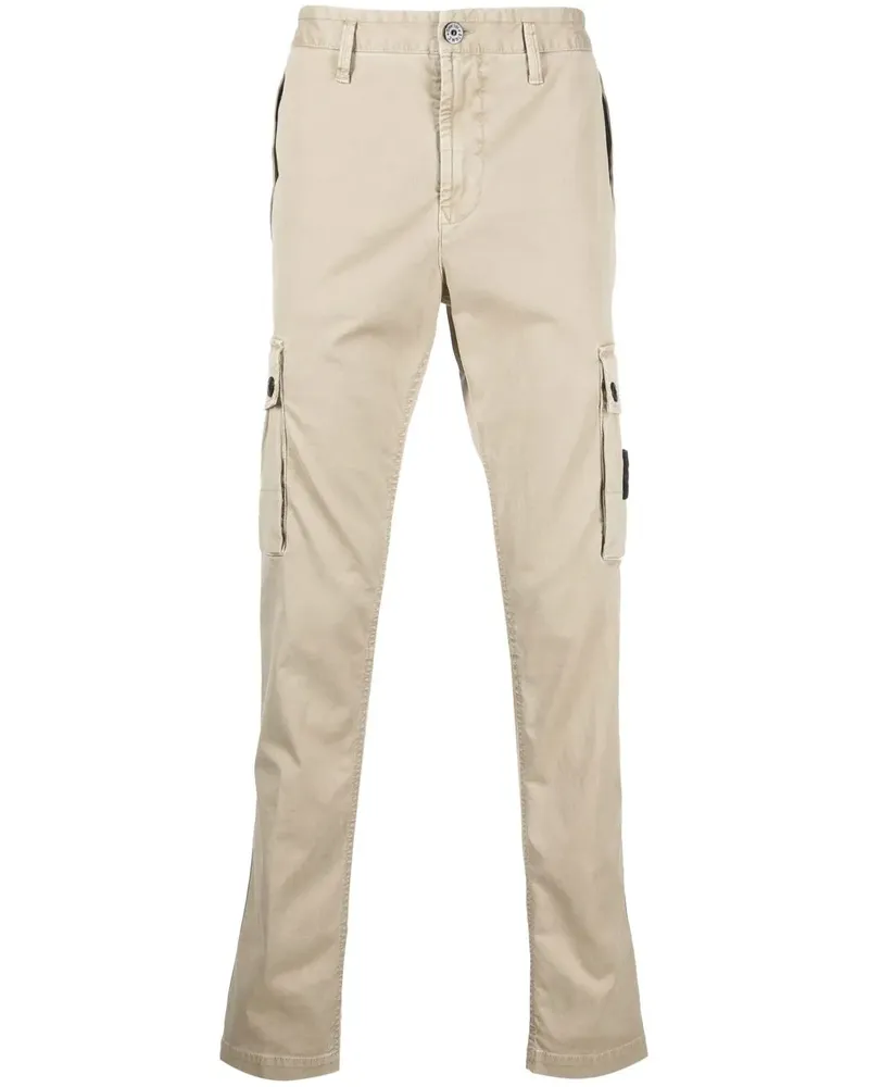 Stone Island Cargohose mit Kompass-Patch - Nude Nude