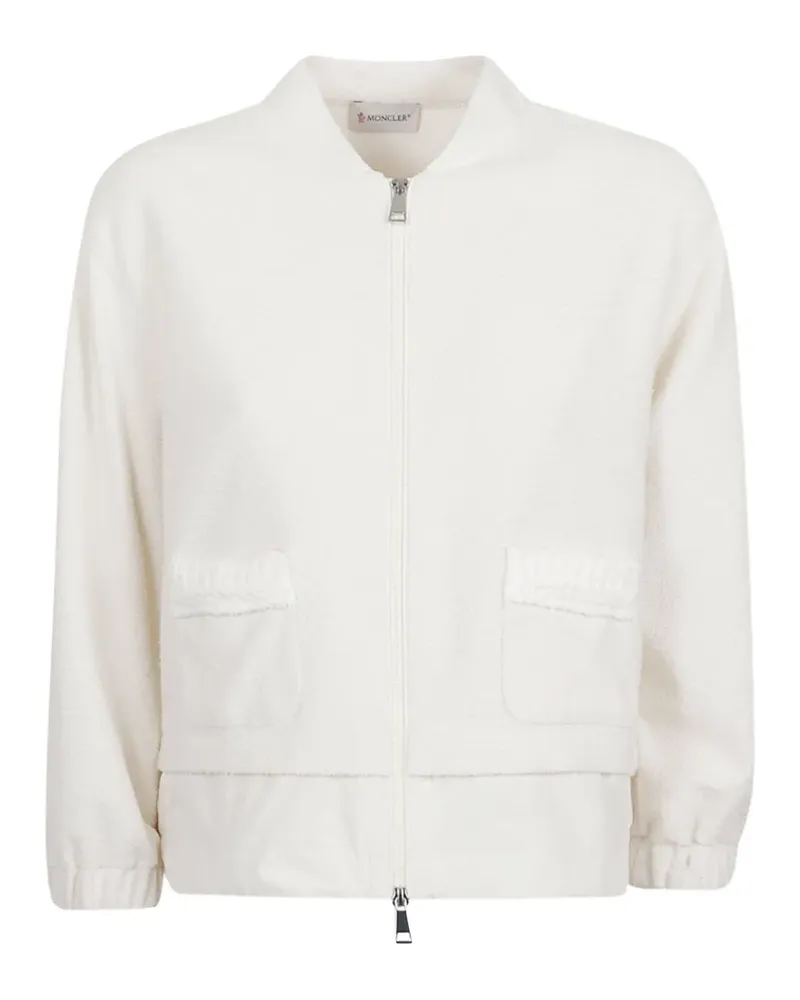 Moncler zip-up panelled cardigan - Nude Nude