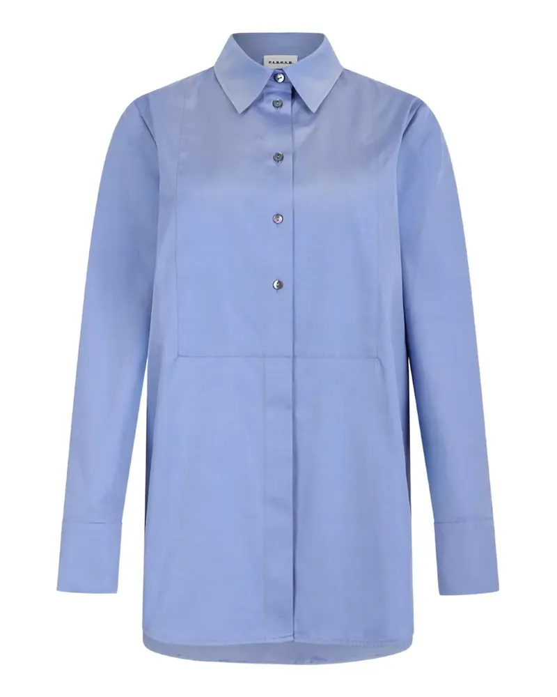 P.A.R.O.S.H. P.A.R.O H. pleated-back long-sleeve shirt - Blau Blau