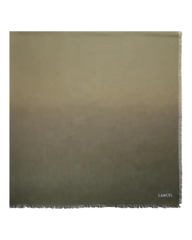 Lancel Sunset logo-detail fringed scarf - Grau Grau