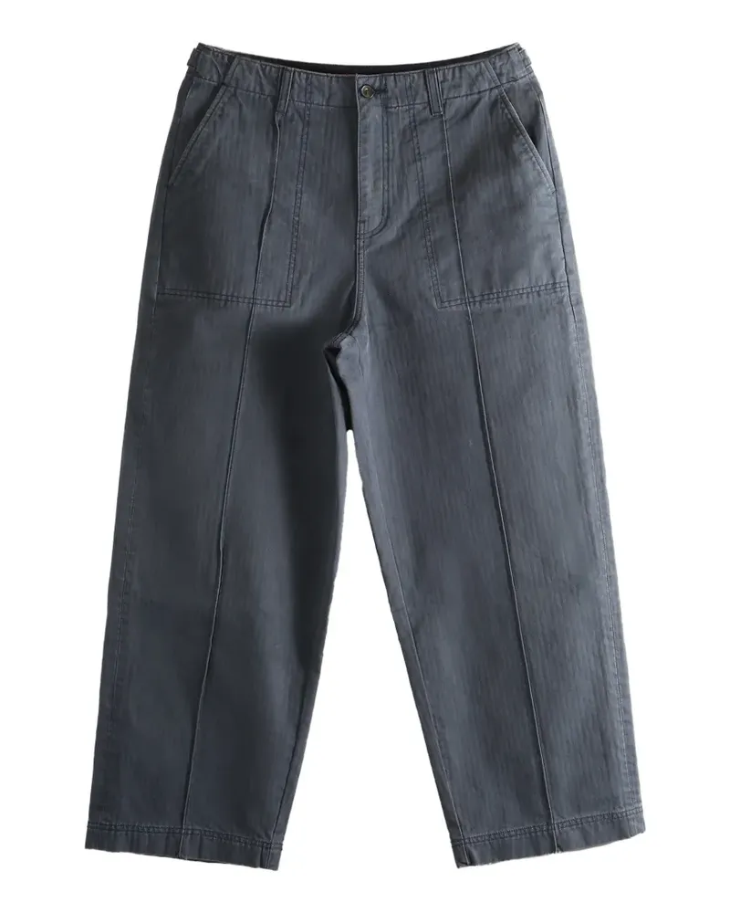 The Elder Statesman herringbone patch pocket trousers - Grau Grau