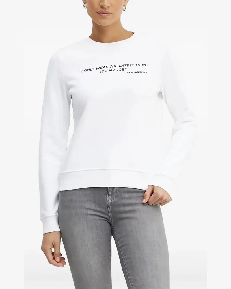 Karl Lagerfeld Sweatshirt mit Rundhalsausschnitt - Weiß Weiß