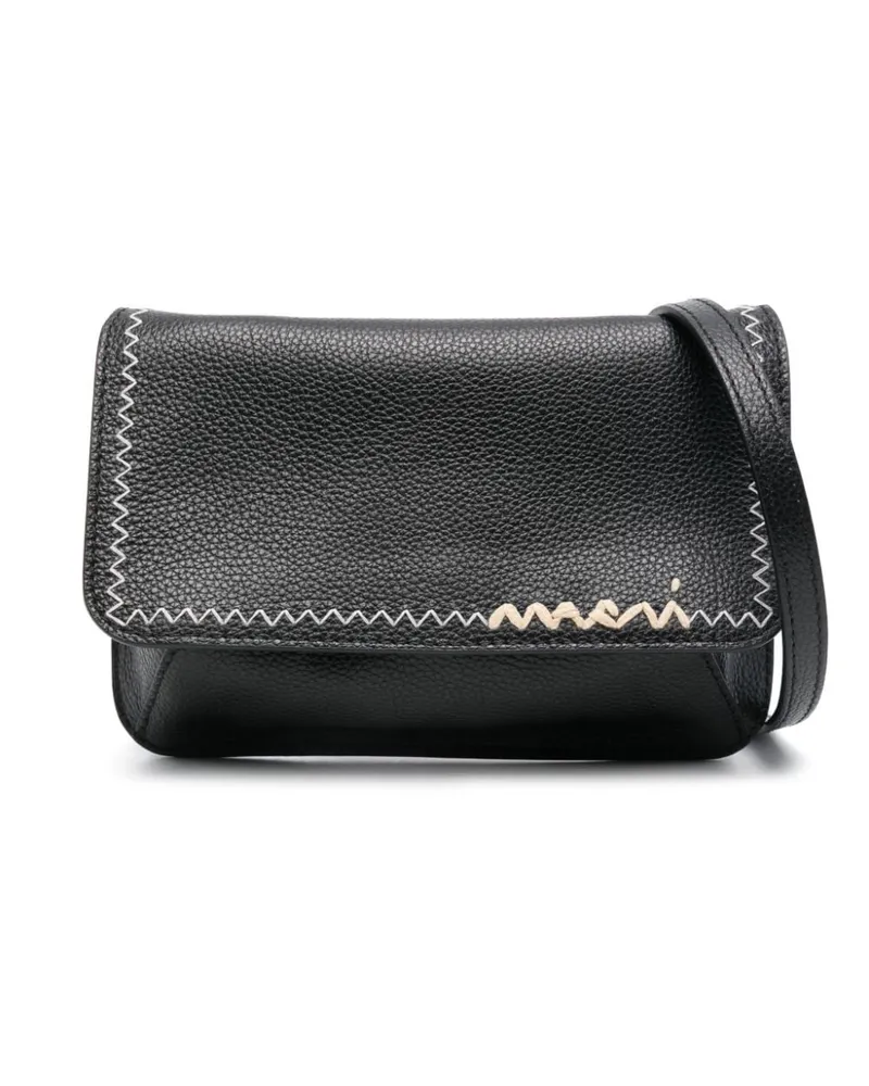 Marni Mini-Tasche mit Logo-Stickerei - Schwarz Schwarz