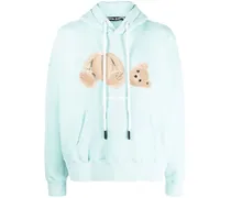 Hoodie aus Bio-Baumwolle mit Bären-Print - Blau