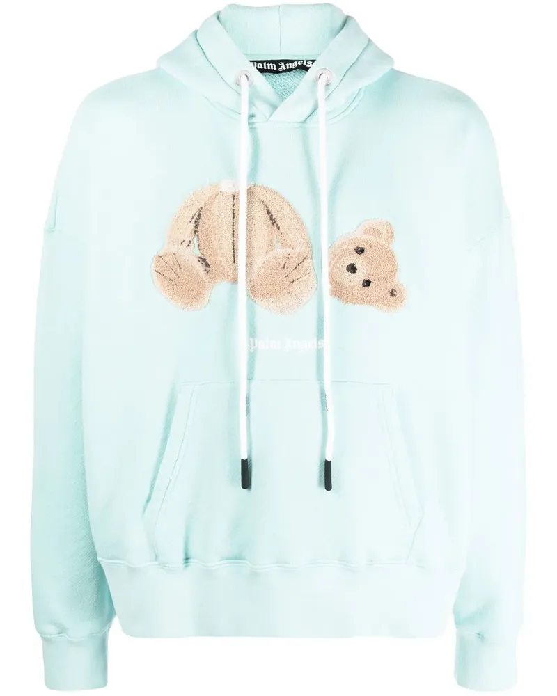 Palm Angels Hoodie mit Teddy-Motiv - Blau Blau