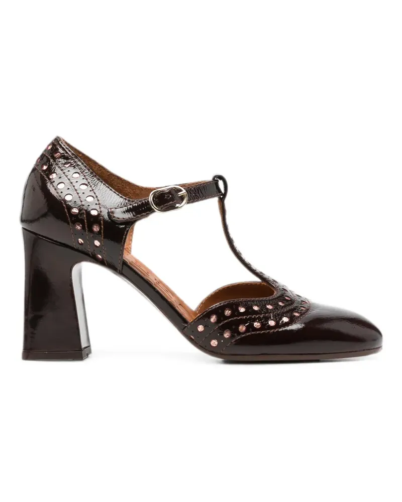Chie Mihara Mante perforated T-bar heeled pumps - Rot Rot
