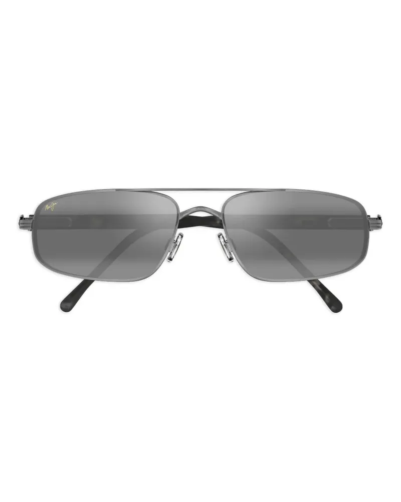 Maui Jim Sonnenbrille mit eckigem Gestell - Grau Grau