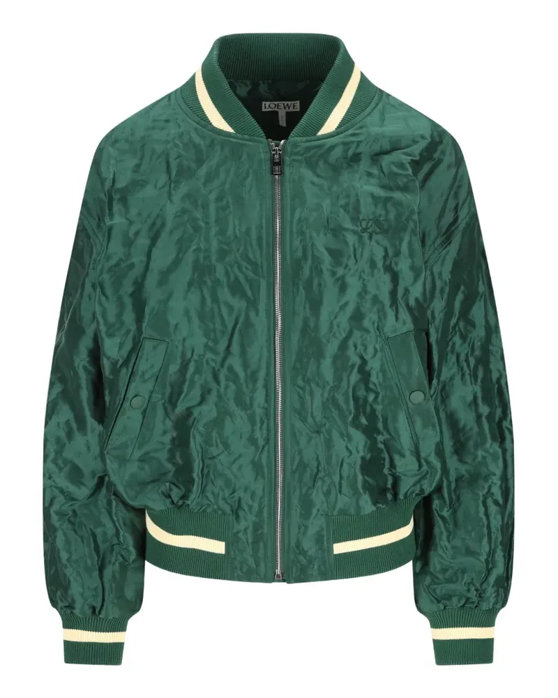 Loewe Bomberjacke mit Knitteroptik - Grün Grün