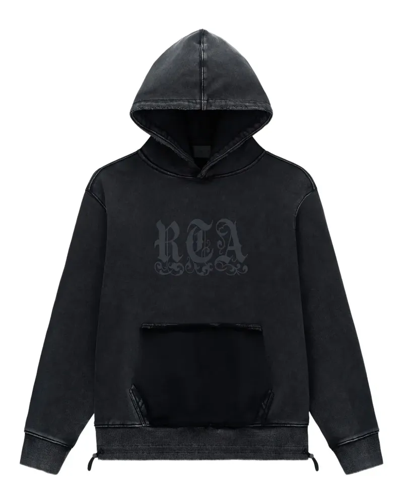 RTA Jordan Hoodie mit Gothic-Logo - Schwarz Schwarz
