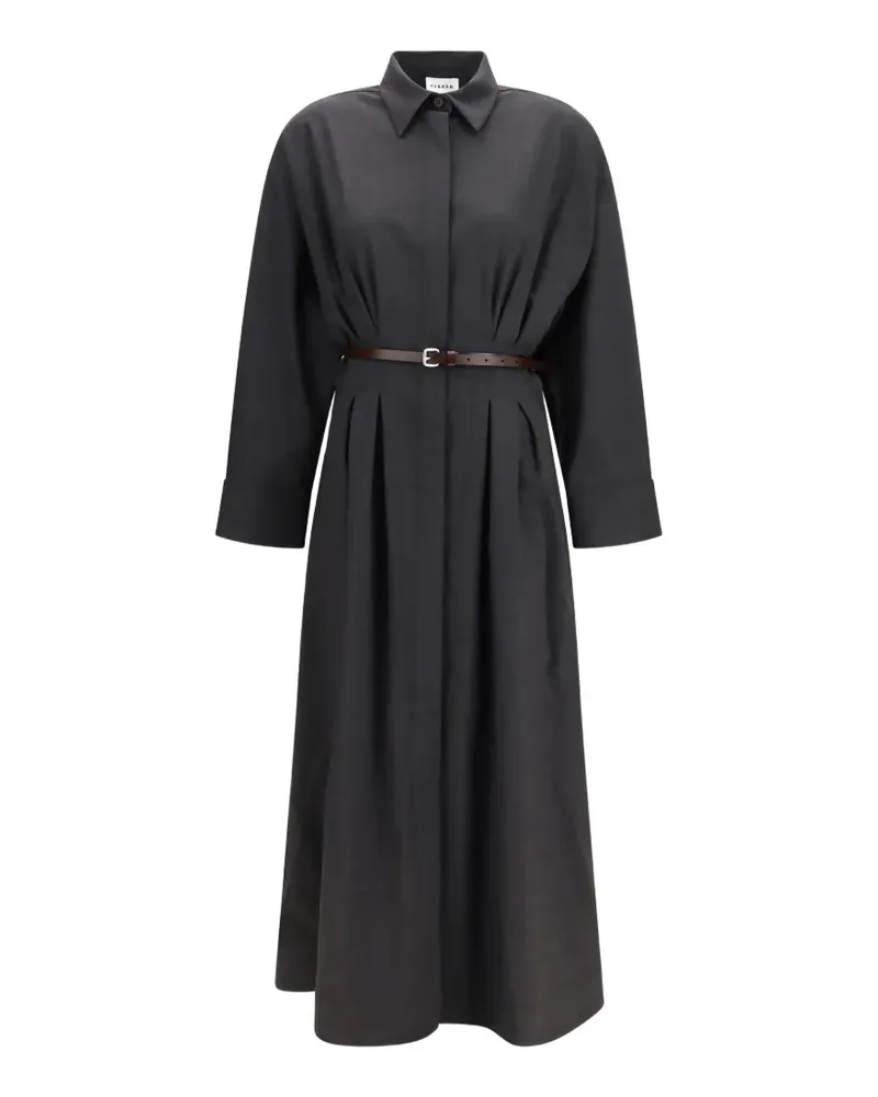 P.A.R.O.S.H. P.A.R.O H. Kleid mit Gürtel und Falten an der Taille - Grau Grau