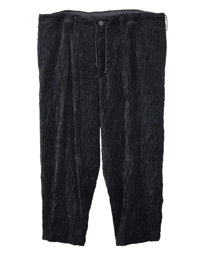 Yohji Yamamoto Hose mit geradem Bein - Schwarz Schwarz