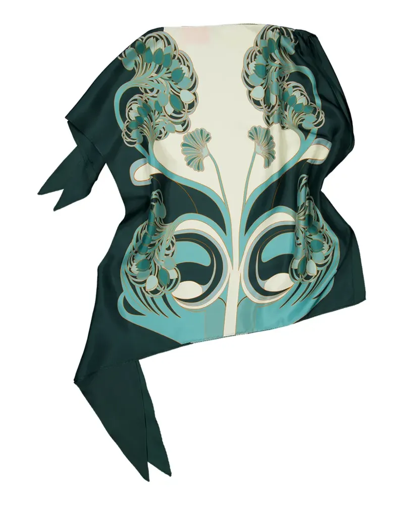 La DoubleJ printed silk scarf - Grün Grün